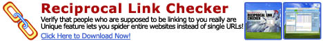 Reciprocal Link Checker by RebrandSoftware.com