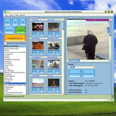 Screenshot of Webcam Dashboard