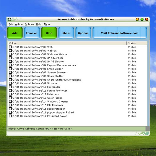 Screenshot of Secure Folder Hider