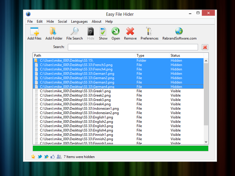 Easy File Hider screenshot