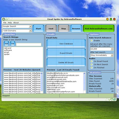 Email Spider 3.1 screenshot